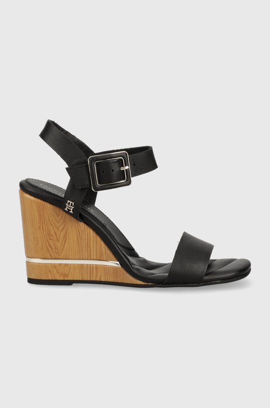 Tommy Hilfiger sandały HARDWARE WEDGE SANDAL pozostałe czarny FW0FW07074