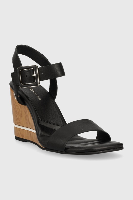 Tommy Hilfiger sandały HARDWARE WEDGE SANDAL FW0FW07074 czarny SS23