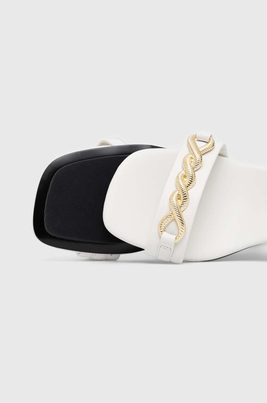 Tommy Hilfiger sandały skórzane TH CHAIN FEMININE HEEL SANDAL biały FW0FW07076