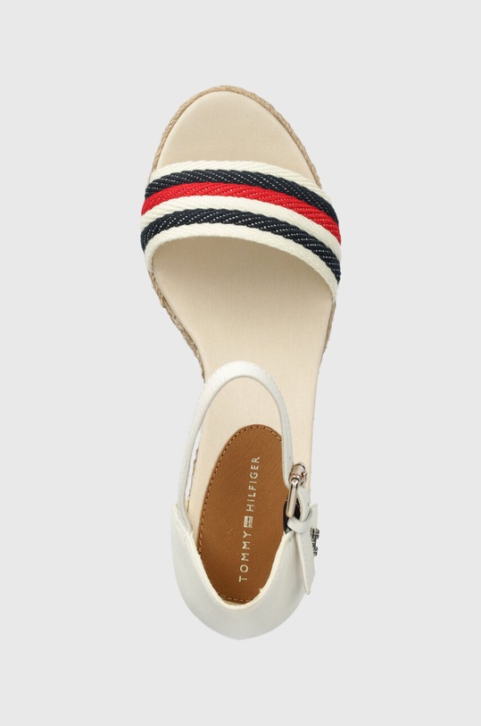 Tommy Hilfiger sandały MID WEDGE CORPORATE biały FW0FW07078