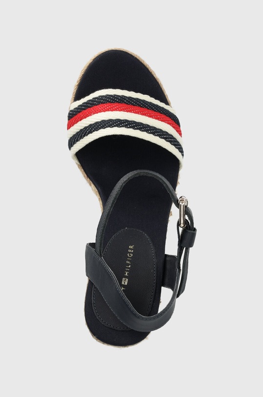 Sandály Tommy Hilfiger CORPORATE WEDGE námořnická modř FW0FW07086