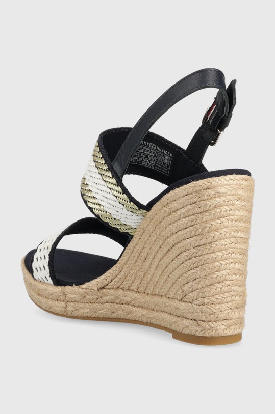 Obuwie Tommy Hilfiger sandały GOLDEN WEBBING WEDGE FW0FW07089 granatowy