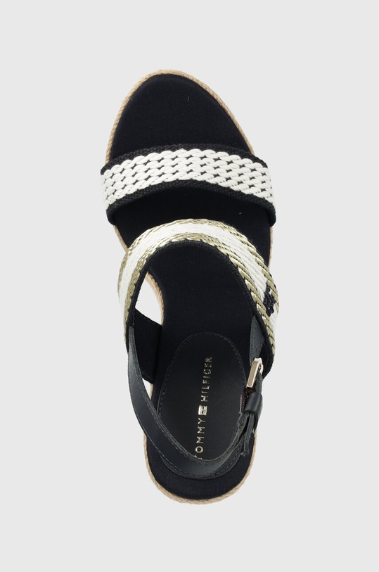 Tommy Hilfiger sandały GOLDEN WEBBING WEDGE granatowy FW0FW07089