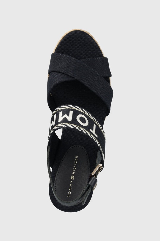 Sandály Tommy Hilfiger SEASONAL WEBBING MID WEDGE námořnická modř FW0FW07091