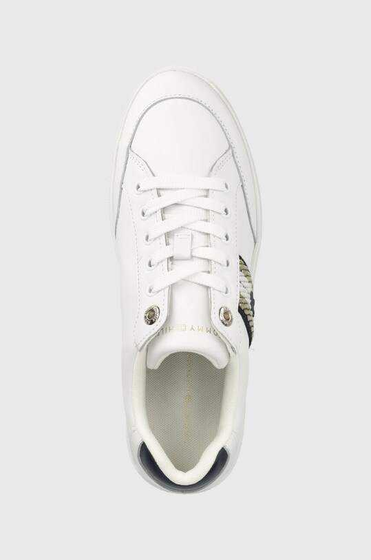 Шкіряні кросівки Tommy Hilfiger COURT SNEAKER WITH WEBBING білий FW0FW07106