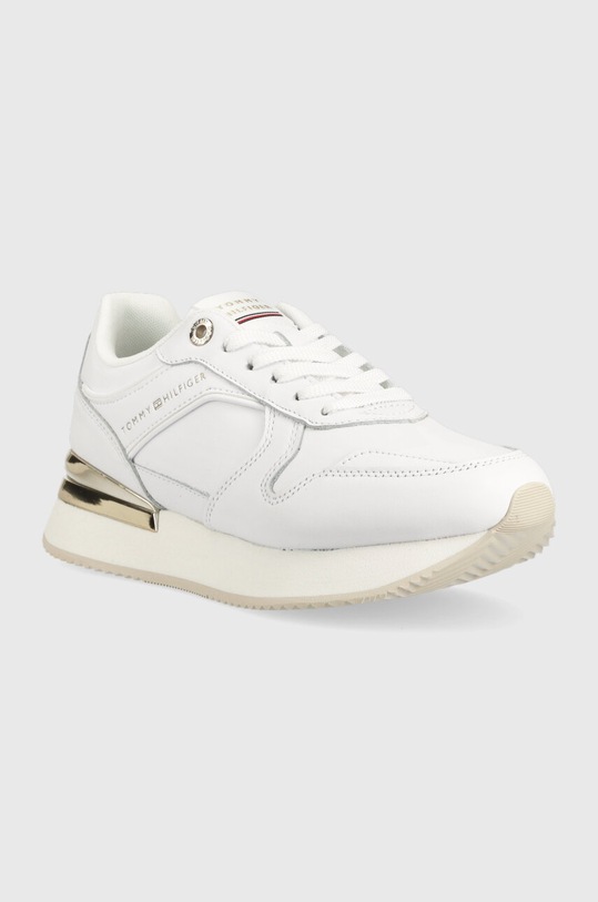 Tommy Hilfiger sneakers ELEVATED FEMININE LEATHER RUNNER FW0FW07108 alb SS23