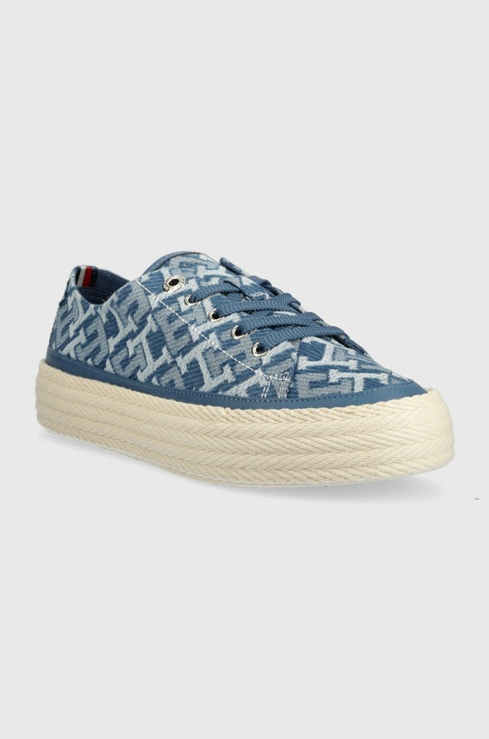 Tommy Hilfiger tenisówki VULC ROPE MONOGRAM DENIM FW0FW07112 niebieski SS23