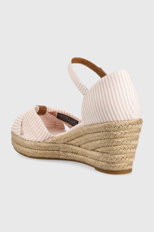 Obuwie Tommy Hilfiger sandały HIGH WEDGE SEERSUCKER FW0FW07158 różowy