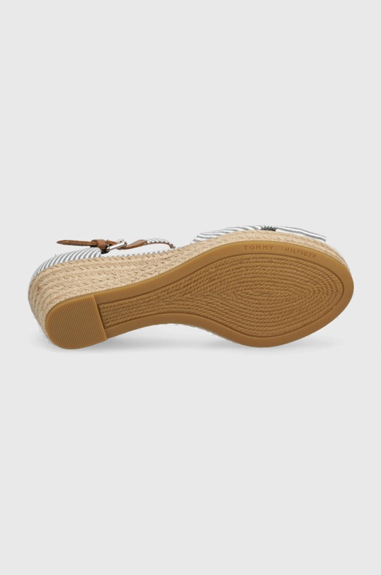 Sandále Tommy Hilfiger HIGH WEDGE SEERSUCKER FW0FW07158 modrá
