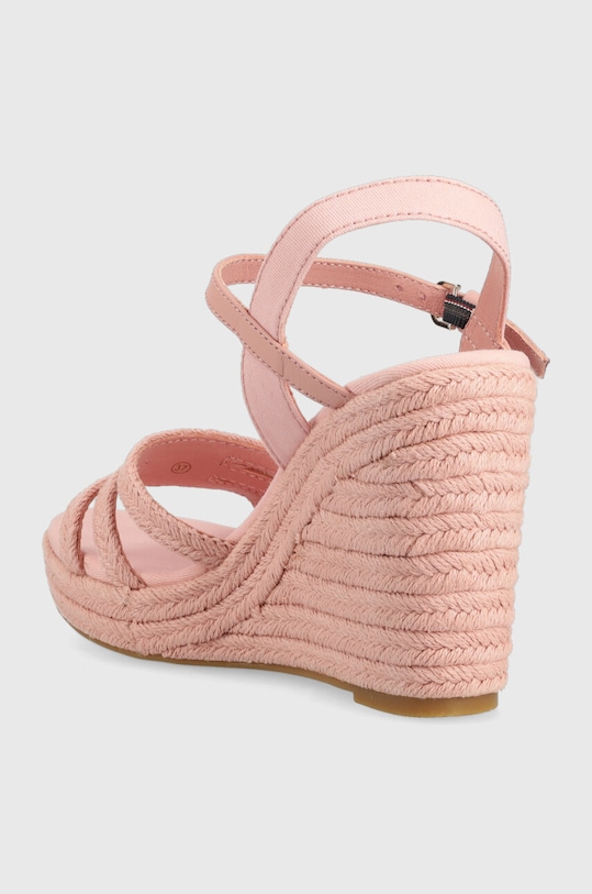Obuwie Tommy Hilfiger sandały ESSENTIAL WEDGE SANDAL FW0FW07159 różowy