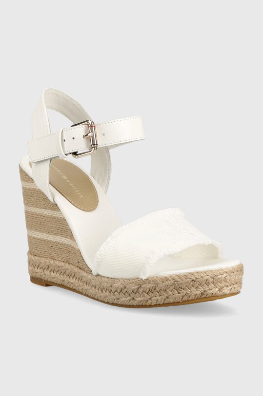 Tommy Hilfiger sandale ECRU DENIM WEDGE SANDAL FW0FW07191 alb SS23