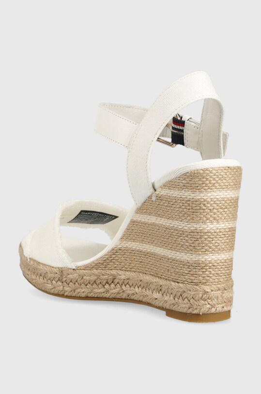 Încălțăminte Tommy Hilfiger sandale ECRU DENIM WEDGE SANDAL FW0FW07191 alb