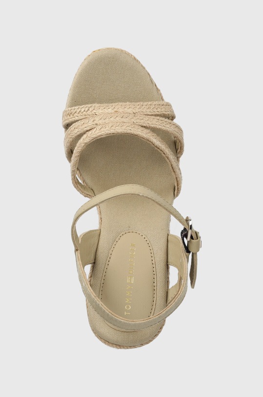 Tommy Hilfiger szandál ESSENTIAL BASIC WEDGE SANDAL bézs FW0FW07220