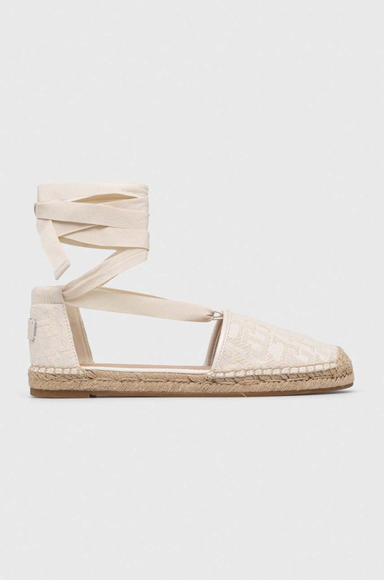Tommy Hilfiger espadrile CLOSED TOE ESPADRILLE MONOGRAM W textil bej FW0FW07253
