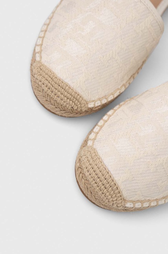 Espadrilky Tommy Hilfiger CLOSED TOE ESPADRILLE MONOGRAM W béžová FW0FW07253