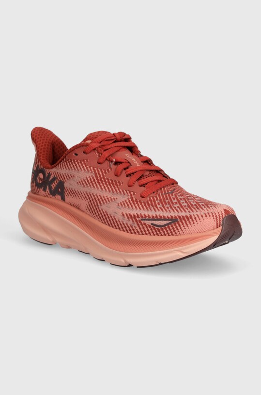 Hoka One One running shoes Clifton 9 textile brown 1127896