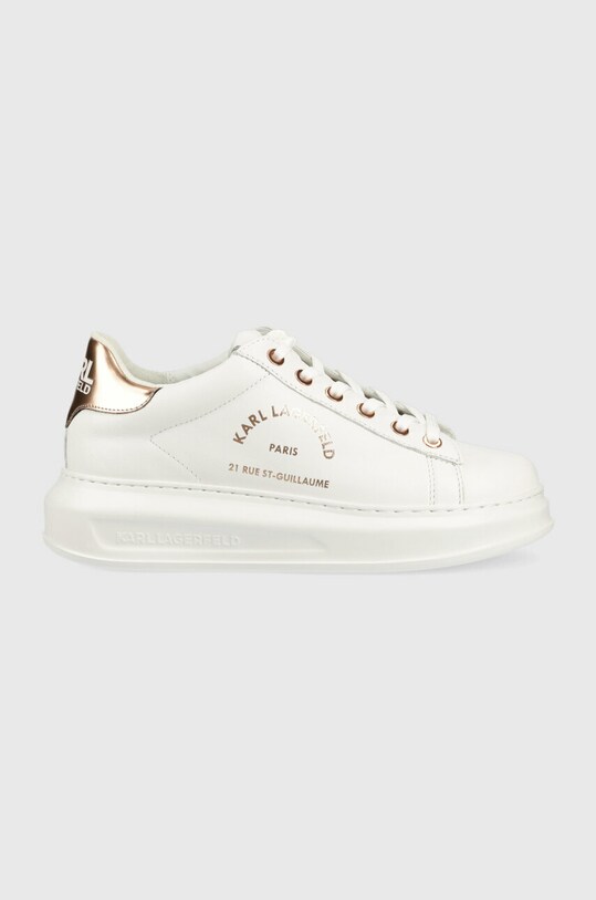 Karl Lagerfeld sneakers din piele KAPRI platformă alb KL62538.01P