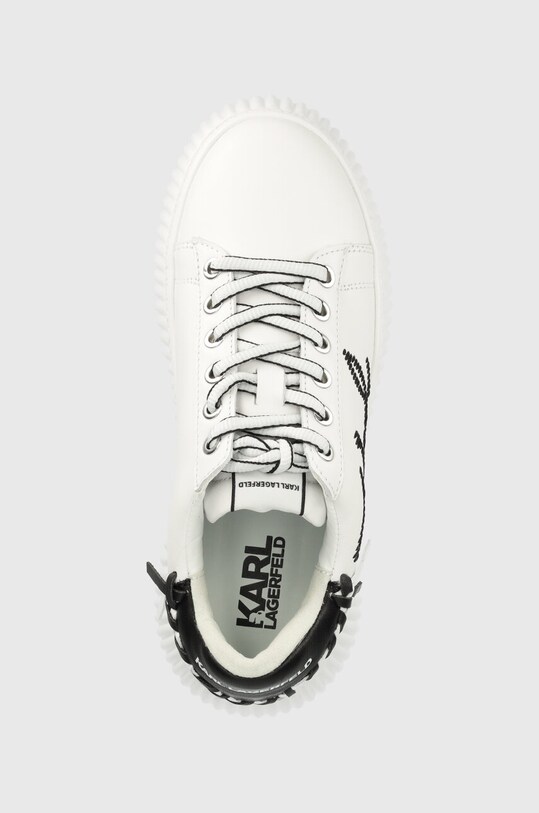 Karl Lagerfeld sneakers din piele KREEPER LO alb KL42372.010