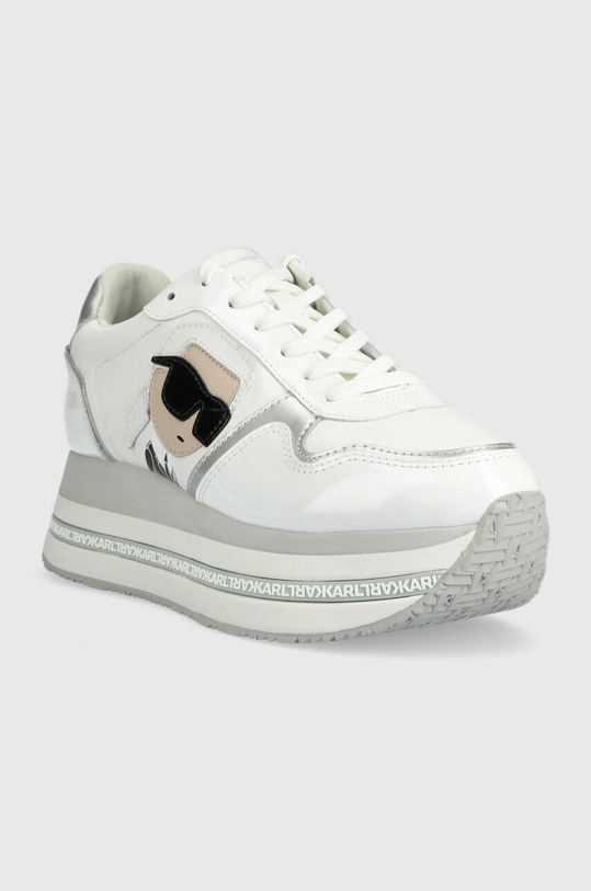 Karl Lagerfeld sneakersy skórzane VELOCITA MAX KL64930N.311 biały SS23