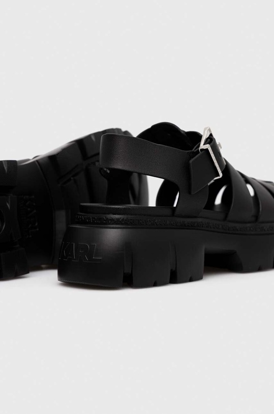 Obuwie Karl Lagerfeld sandały skórzane SUN TREKKA KL83525.000 czarny
