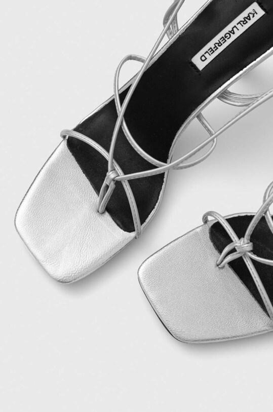 Karl Lagerfeld sandały IKON HEEL srebrny KL39025.1SL