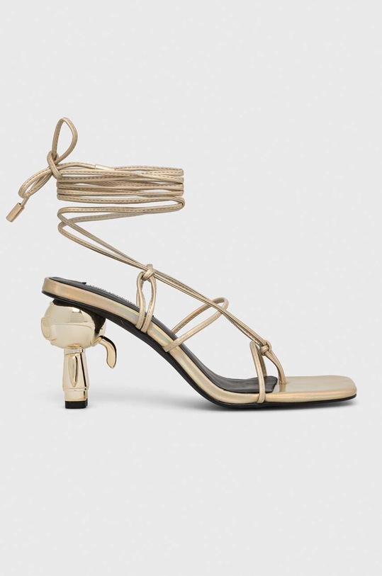 Sandále Karl Lagerfeld IKON HEEL imitácia kože zlatá KL39025.1GD