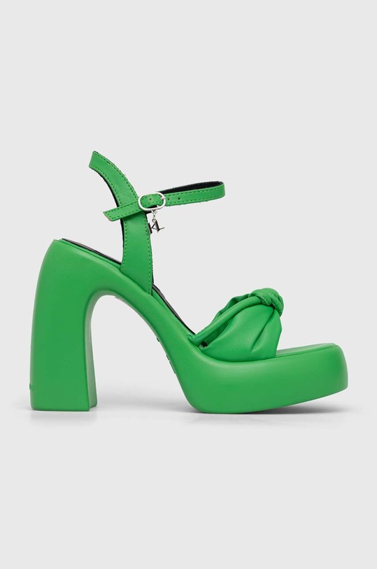 Karl Lagerfeld sandały ASTRAGON HI słupek zielony KL33715.FGG