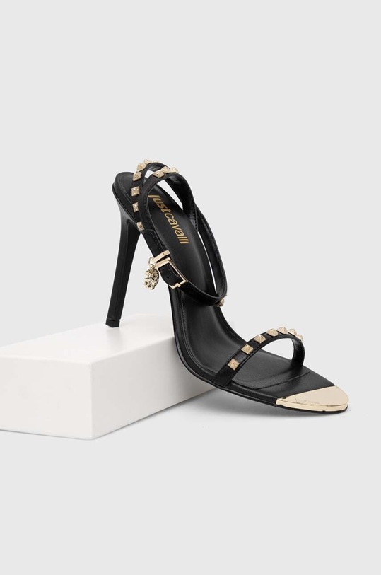 Kožené sandály Just Cavalli 74RB3S20ZP274899 černá SS23