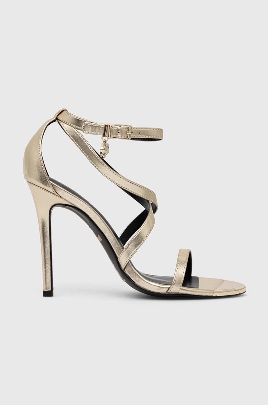 Sandále Just Cavalli imitácia lakovanej kože zlatá 74RB3S21ZS746929