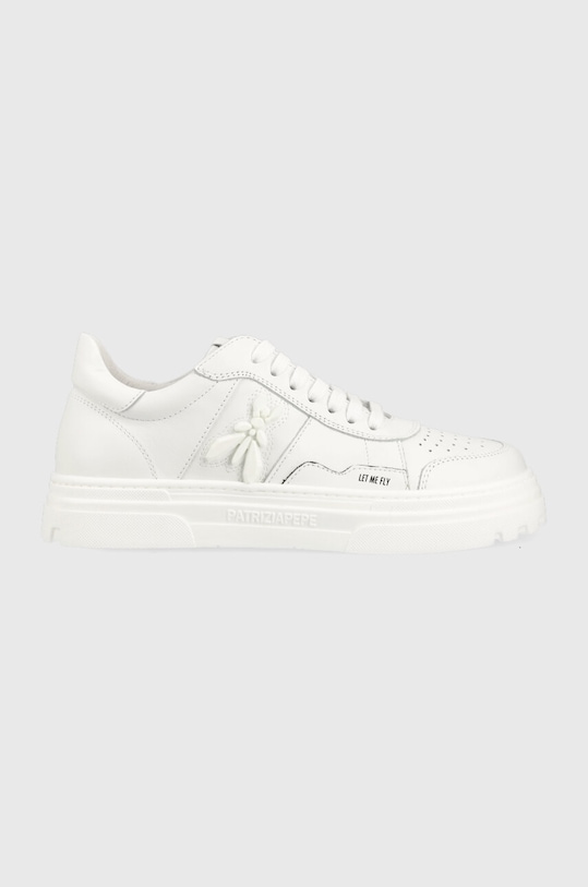 Patrizia Pepe sneakersy skórzane płaska biały 2Z0008.L011.W338