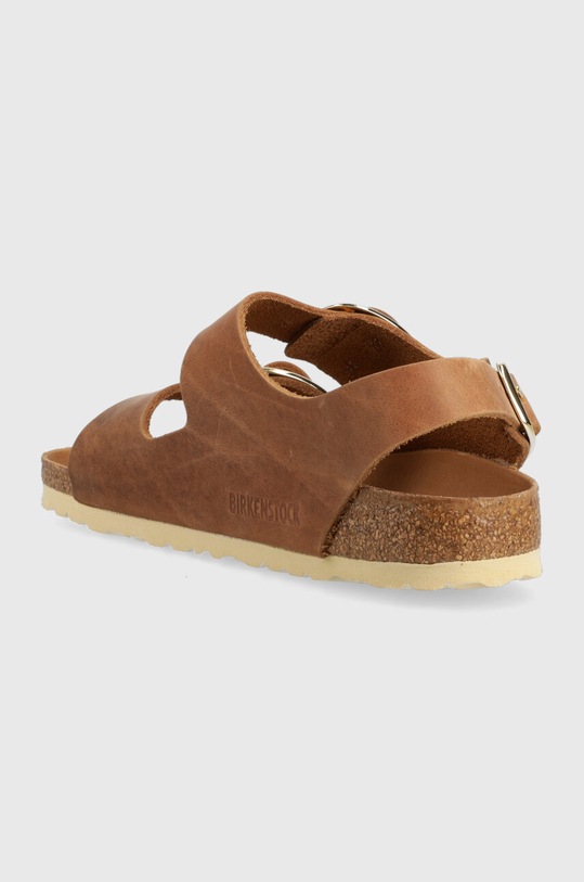 Obuwie Birkenstock sandały skórzane Milano Big Buckle 1024067 brązowy