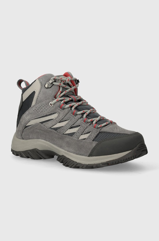 Παπούτσια Columbia Crestwood Mid Waterproof Crestwood δέρμα σαμουά γκρί 1765401