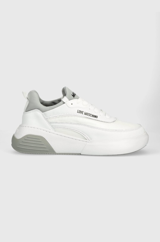 Love Moschino sneakersy tekstylny biały JA15845G0GIO510A