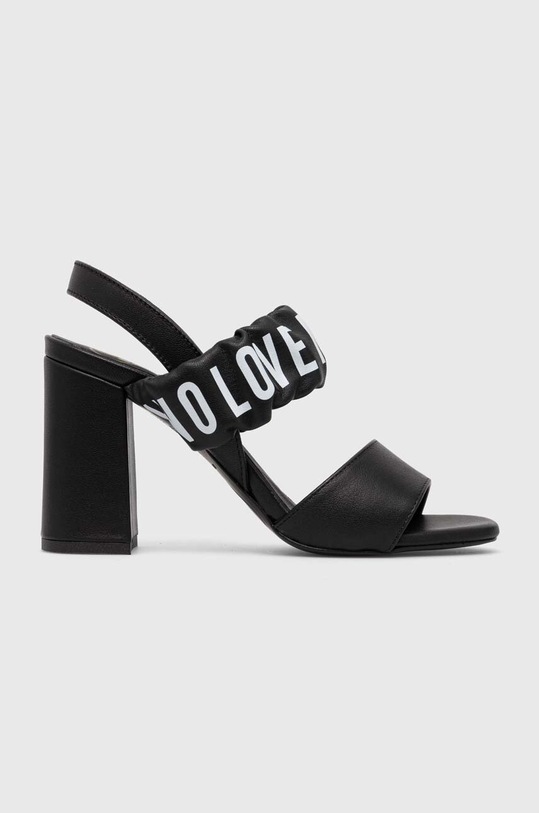 Kožené sandály Love Moschino přírodní kůže černá JA16358G0GIE0000