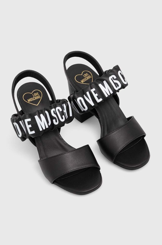 Boty Kožené sandály Love Moschino JA16358G0GIE0000 černá