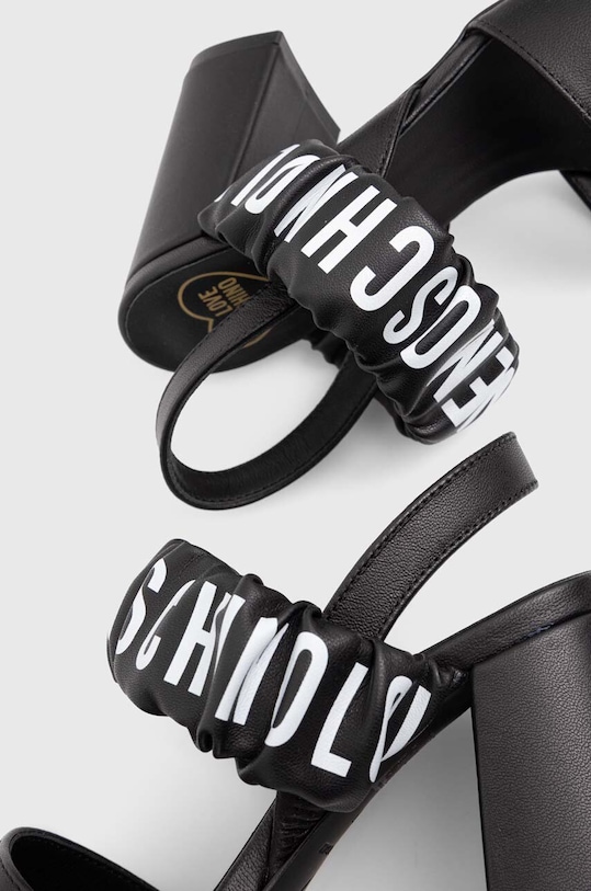 Kožené sandály Love Moschino JA16358G0GIE0000 černá