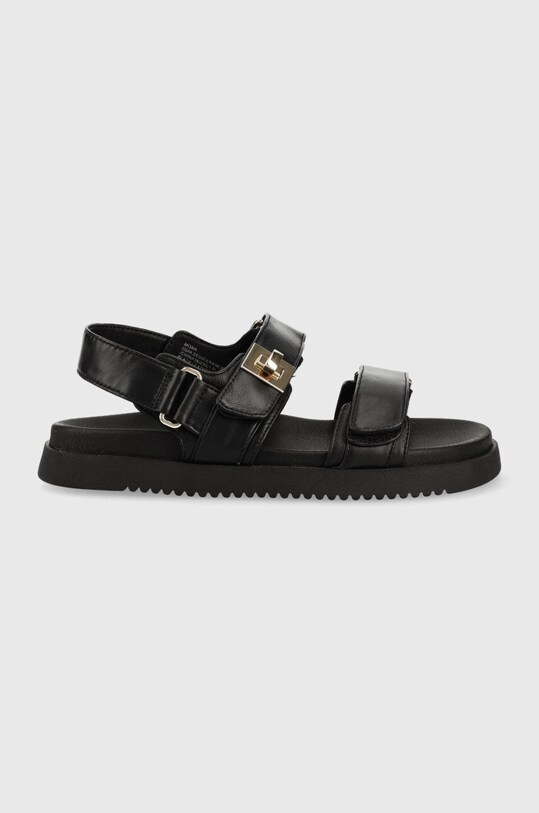 Steve Madden sandały skórzane Mona płaski czarny SM11002535.017