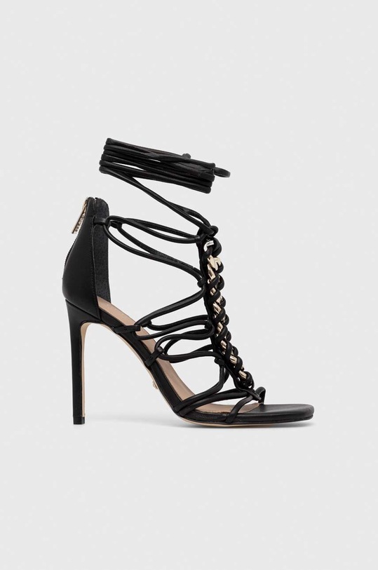Guess sandały skórzane BINI pozostałe czarny FL6BNI.LEA03.BLACK