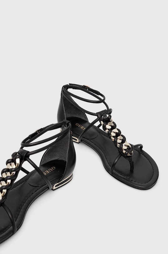 Obuv Kožené sandále Guess CADHA FL6CDH.LEA21.BLACK čierna