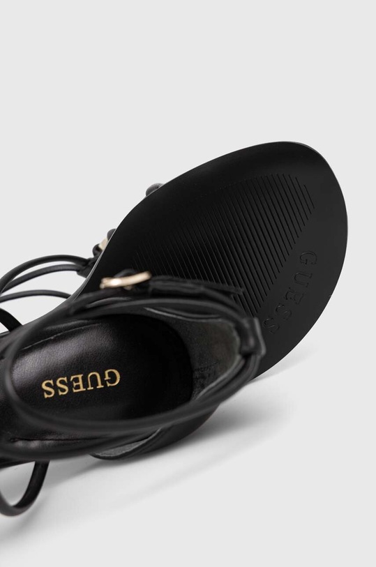 Кожени сандали Guess CADHA черен FL6CDH.LEA21.BLACK