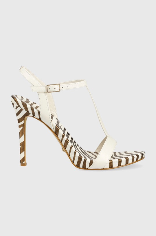Δερμάτινα σανδάλια Guess FACY συνθετικό λευκό FL6FAC.LEA03.WHITE