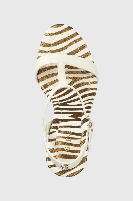 Δερμάτινα σανδάλια Guess FACY λευκό FL6FAC.LEA03.WHITE