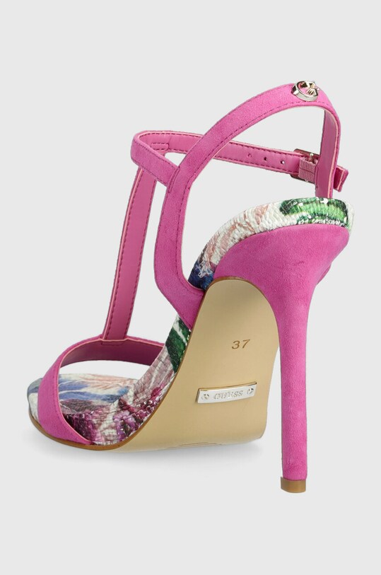 Obuwie Guess sandały zamszowe FACY FL6FAC.SUE03.FUXIA różowy