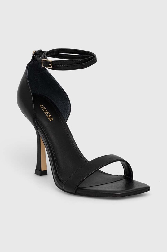 Guess sandały skórzane HYLAN2 FL6HN2.LEA03.BLACK czarny SS23