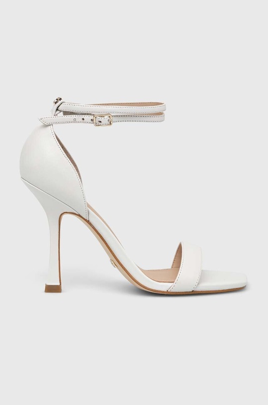 Guess sandale de piele HYLAN2 subțire alb FL6HN2.LEA03.WHITE