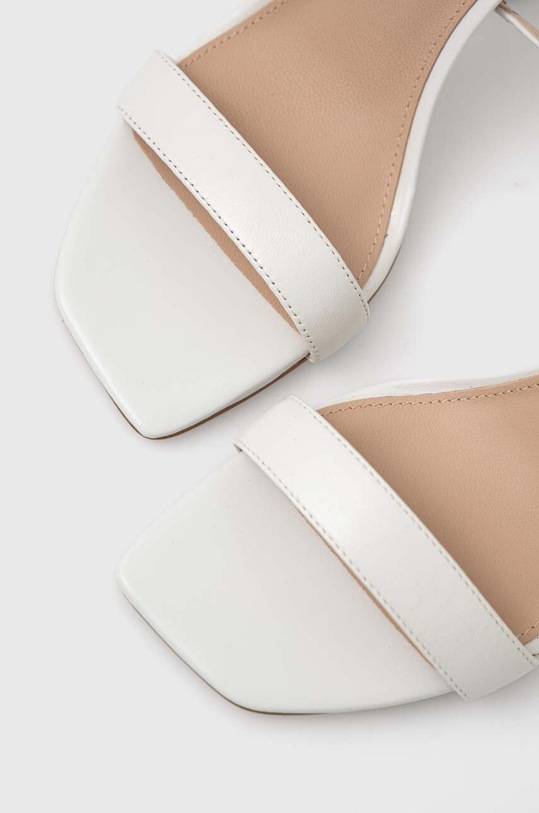 Guess sandale de piele HYLAN2 FL6HN2.LEA03.WHITE alb