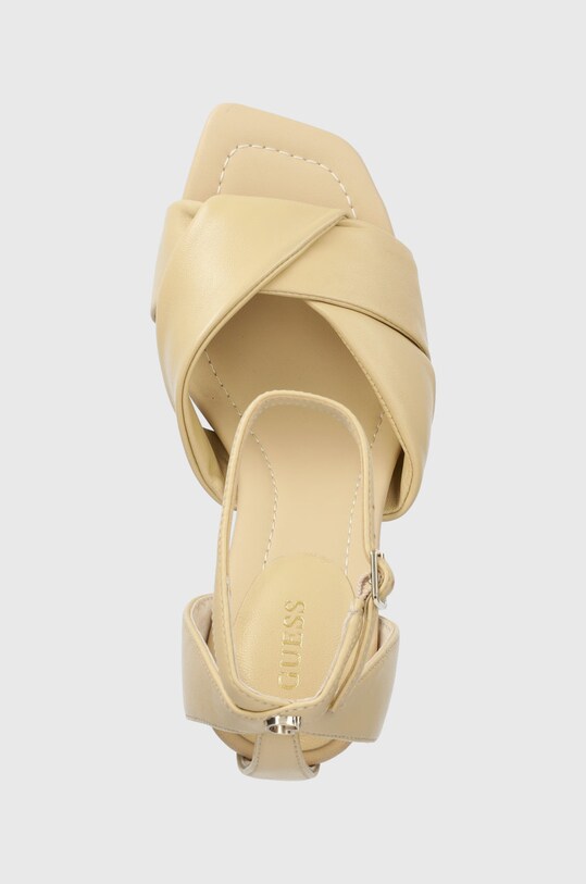Guess sandale de piele HYSON bej FL6HYS.LEA03.SAND