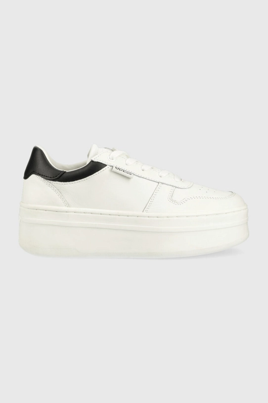 Guess sneakersy LIFET imitacja skóry licowej biały FL6LIF.LEA12.WHBLK