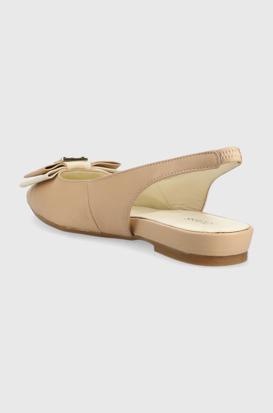 Obuwie Guess baleriny skórzane MALLEY FL6MLL.LEA05.BEIGE beżowy