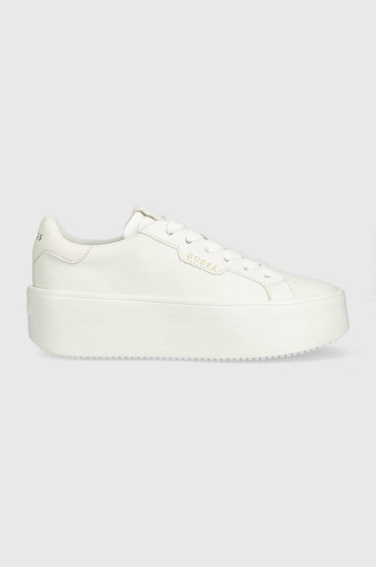 Guess sneakersy skórzane MARILYN platforma biały FL6MRI.LEA12.WHITE